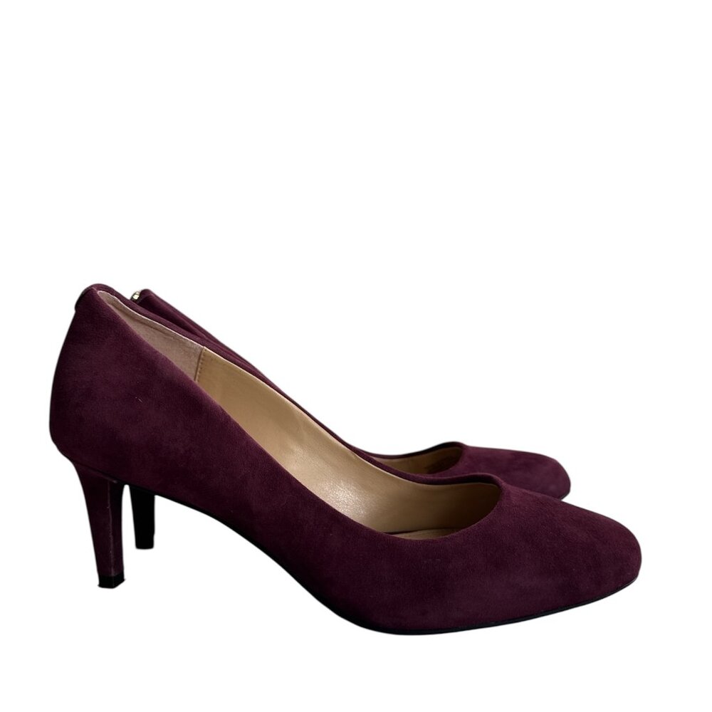 Michael Kors Burgundy Suede Heels size US6.5 EUC - Picture 1 of 9